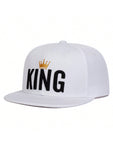 1pc Men's KING Letter Embroidery Hip-Hop Cap, Fashionable Sports Baseball Cap, Adjustable Sunscreen Casual Hat, Suitable For Spring And Autumn Travel, Beach And Party