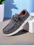 Men's Outdoor Fashionable Casual Sports Shoes, Slip-On Soft Canvas Shoes With Anti-Slip Sole, Versatile Loafers - MapleCo