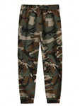 Men's Utility Cargo Pants Fashionable Multi-Pocket Camouflage Outdoor Casual Trousers - MapleCo