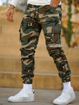 Men's Utility Cargo Pants Fashionable Multi-Pocket Camouflage Outdoor Casual Trousers - MapleCo