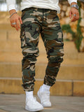 Men's Utility Cargo Pants Fashionable Multi-Pocket Camouflage Outdoor Casual Trousers - MapleCo