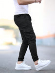 Manfinity LEGND Men Drawstring Waist Side Pocket Jogger Pants - MapleCo