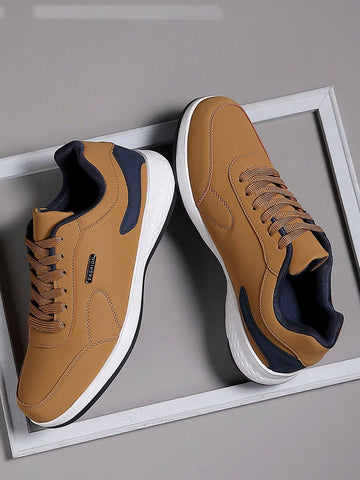 Men's Sports Shoes, Fashionable And Handsome Casual Shoes With Lace, Skateboarding Shoes, Street Style Personality Men's Shoes - MapleCo