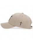 1pc Men's Faith Letter Embroidery Baseball Cap, Fashionable Adjustable Sunscreen Leisure Hat For Spring