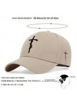 1pc Men's Faith Letter Embroidery Baseball Cap, Fashionable Adjustable Sunscreen Leisure Hat For Spring