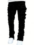 Men Solid Raw Hem Skinny Jeans