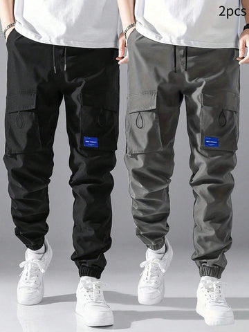 2pcs/Set Men's Casual Tooling Pants - MapleCo