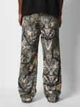 SUMWON Loose Fit All Over Camo Pant With Front Print