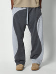 SUMWON Straight Fit Colour Block Curved Panel Jogger