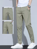 Men's Solid Color Simple Daily Pants - MapleCo