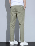 Men's Solid Color Simple Daily Pants - MapleCo