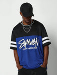 SUMWON Mesh Tee With Colour Block Detail