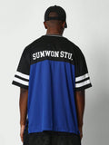 SUMWON Mesh Tee With Colour Block Detail