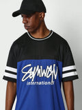 SUMWON Mesh Tee With Colour Block Detail