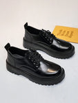 Men Casual Low-Cut Wear-Resistant Leather Shoes, All Season Work Shoes With Multi-Functional Design