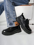 Men Casual Low-Cut Wear-Resistant Leather Shoes, All Season Work Shoes With Multi-Functional Design