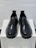 Men Casual Low-Cut Wear-Resistant Leather Shoes, All Season Work Shoes With Multi-Functional Design