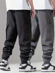 2pcs Men's Casual Basic Cargo Pants, Comfortable And Versatile - MapleCo