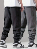 2pcs Men's Casual Basic Cargo Pants, Comfortable And Versatile - MapleCo