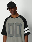 SUMWON Raglan Tee With Number Graphic Print