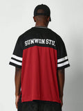 SUMWON Mesh Tee With Colour Block Detail - MapleCo