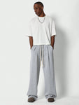 SUMWON Wide Leg Jogger With Pleat Detail