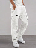 Manfinity Hypemode Men Patched Detail Flap Pocket Drawstring Waist Cargo Pants