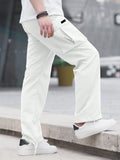 Manfinity Hypemode Men's Solid Color Casual Daily Pocket Design Long Pants - MapleCo