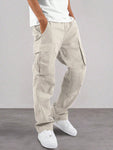 Manfinity Hypemode Men Flap Pocket Drawstring Waist Pants