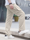 Manfinity Hypemode Men Flap Pocket Drawstring Waist Pants - MapleCo