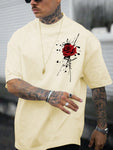 Manfinity Homme Men Rose Print Tee