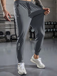 Men's Sports Ice Pants Summer Thin Straight Leg-Binding Casual Pants