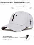 1pc Men's Faith Letter Embroidered Adjustable Baseball Cap, Fashionable Sun Protection Casual Hat For Spring, Autumn Outdoor, Travel, Beach Party