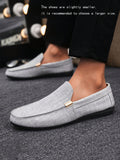 Men's Casual Loafers Penny Shoes, Slip-On Canvas Flat Shoes (One Size Smaller) - MapleCo