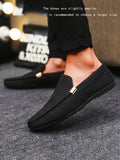 Men's Casual Loafers Penny Shoes, Slip-On Canvas Flat Shoes (One Size Smaller) - MapleCo