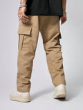 Manfinity Hypemode Loose Fit Men's Cargo Pants With Drawstring Waistband - MapleCo