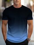 Manfinity Homme Men Ombre Casual Daily Wear Short Sleeve T-Shirt For Spring/Summer