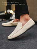 Men's Casual Loafers Penny Shoes, Slip-On Canvas Flat Shoes (One Size Smaller) - MapleCo