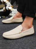 Men's Casual Loafers Penny Shoes, Slip-On Canvas Flat Shoes (One Size Smaller) - MapleCo