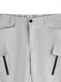 Men's Zipper Workwear Pocket Straight Wide-Legged Casual Streetwear Pants - MapleCo