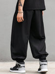 Manfinity EMRG Solid Color Drawstring Jogger Pants With Pockets