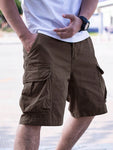 Manfinity Loose Fit Men's Flap Pocket Side Cargo Shorts