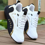 Men's Casual Lace-Up Shoes, Comfy Non-Slip Breathable Shoes WithFabric Uppers For Walking Driving, Shoes For All Seasons