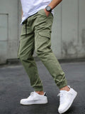 Men's New Style Workwear Cargo Pants, Multi-Pocket Jogger Outdoor Casual Trousers