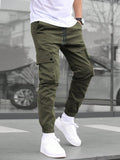 Manfinity Homme Men's Loose-Fit Casual Pants With Flap Pockets - MapleCo