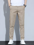 Men's Solid Color Simple Daily Pants - MapleCo