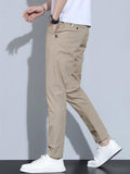 Men's Solid Color Simple Daily Pants - MapleCo