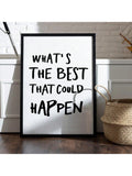 1PC,What's The Best That Could Happen Quote Poster, Uplifting Quote Art Print, Trendy Red Aesthetic Wall Art, Affirmations Print,50*70cm(19.7*27.5in)Unframed