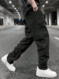 Manfinity Hypemode Loose Fit Men's Cargo Pants With Drawstring Waistband - MapleCo