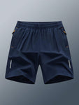 5pcs/Set Men's Quick-Drying Breathable Iced Silk Outdoor Beach Leisure Shorts For Summer